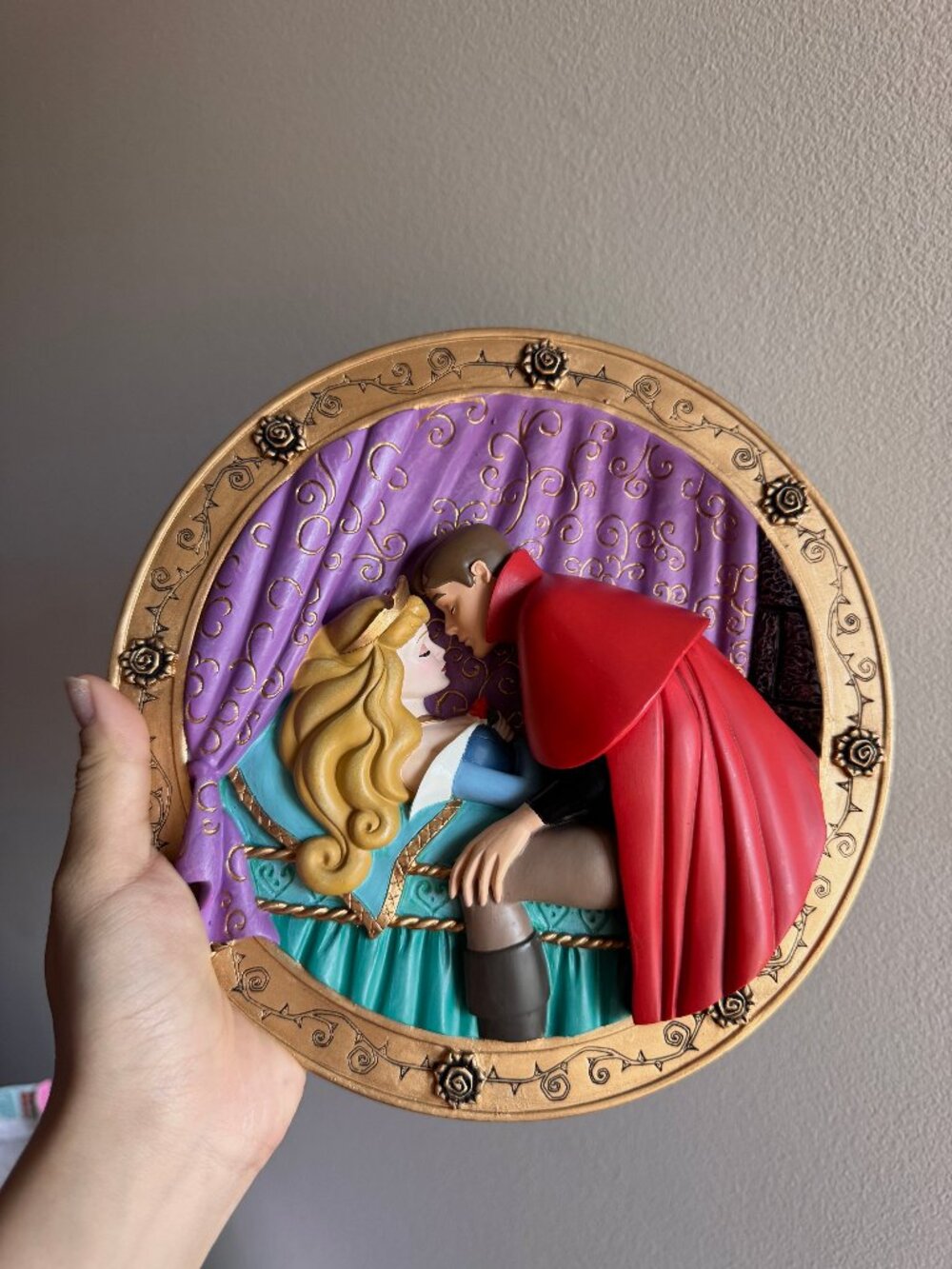Rare Vintage Sleeping Beauty 3D Decorative Plate